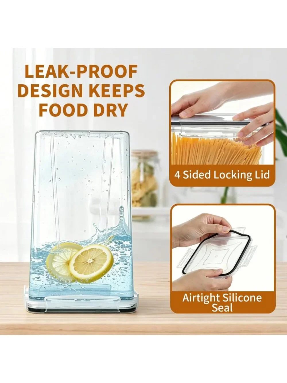 10-Pack Airtight Food Storage Containers for Kitchen Pantry Organization
